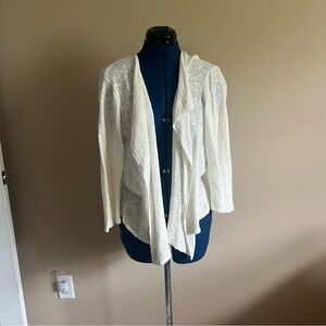 Super cute linen/cotton blend drapey open front cardigan